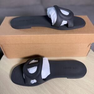 Steve Madden Jellie Black Sandals, 7